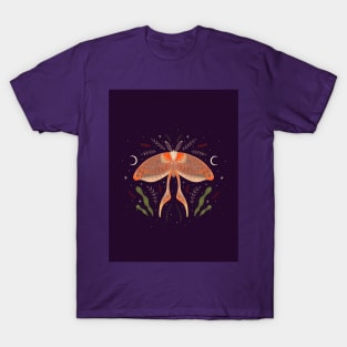 Wiccan witchcraft Moth and magic of night T-Shirt
